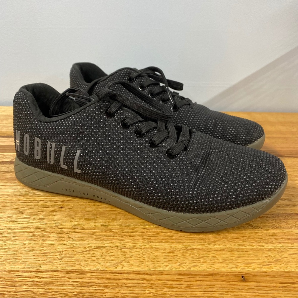 NOBULL SuperFabric Trainer Black Army Green Mens 7 Womens 8.5 Training Shoe